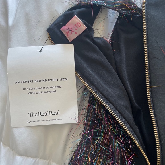 ZOE LTD Toddler Girls Textured Metallic Party Dress Size 4 - Picture 6 of 6